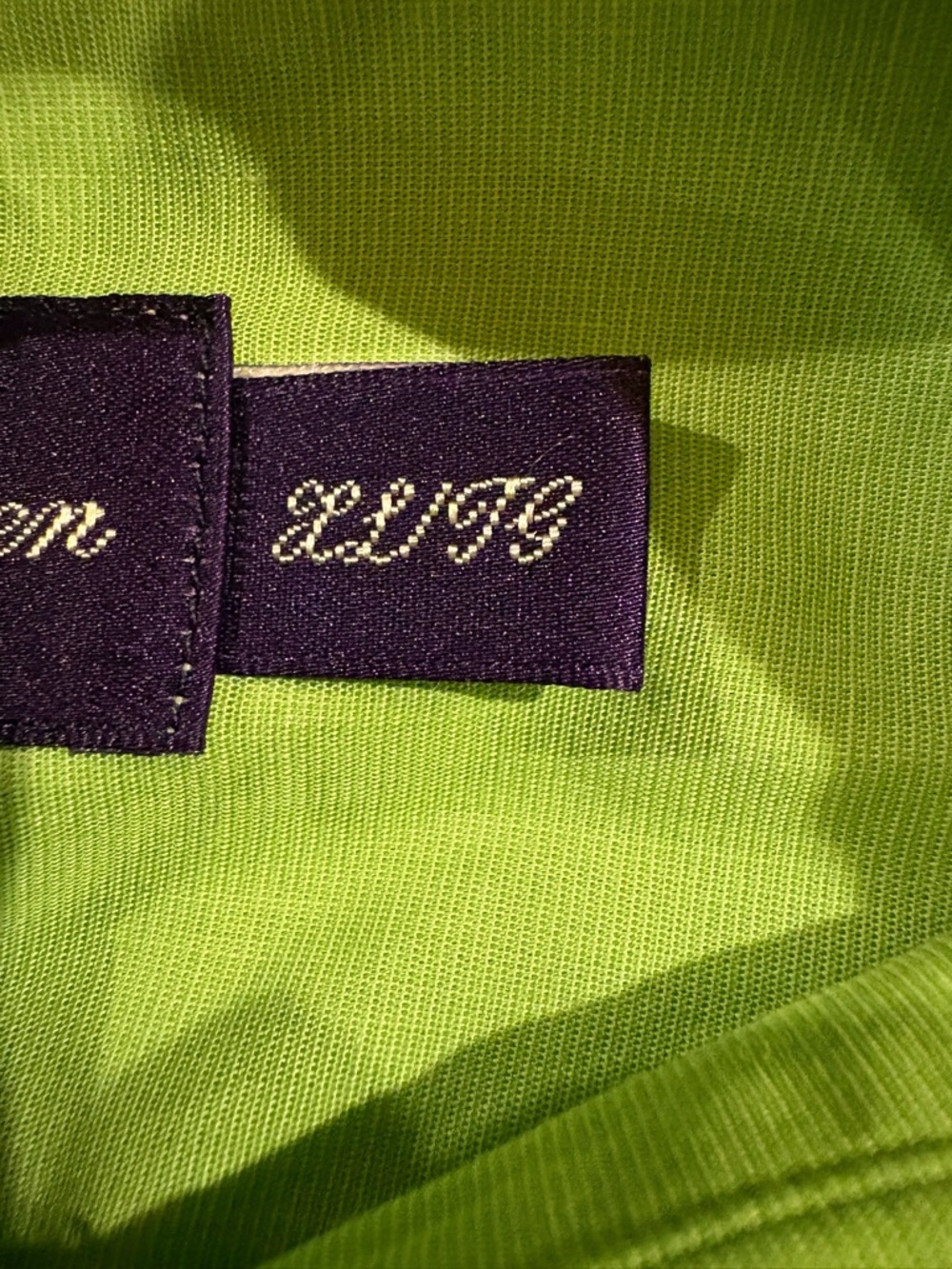 Ralph Lauren purple label button down pocket men’s  cotton shirt green XL - Picture 4 of 5